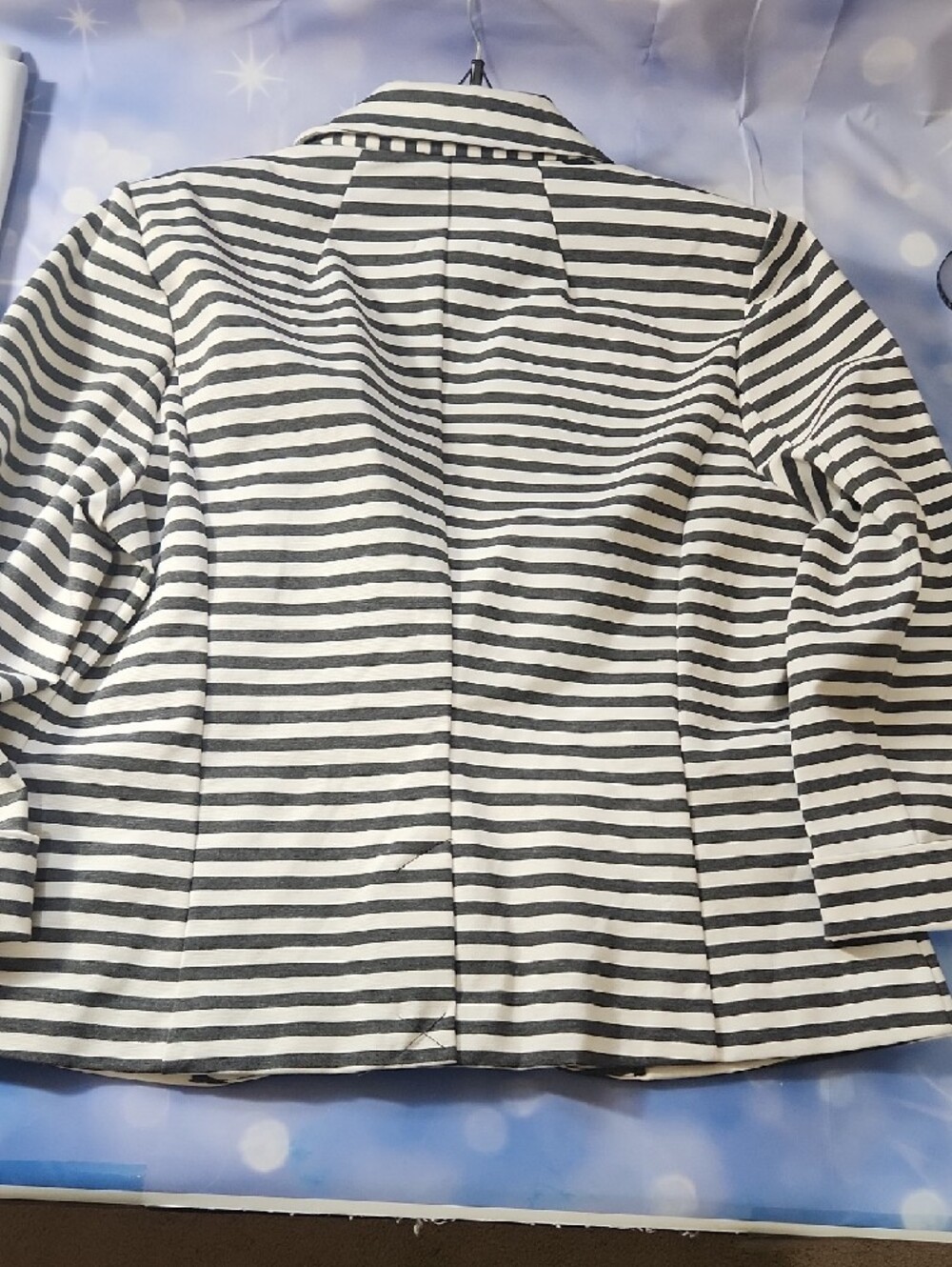 Catherine Malandrino Black and White Striped Single-Button Blazer - Picture 11 of 14